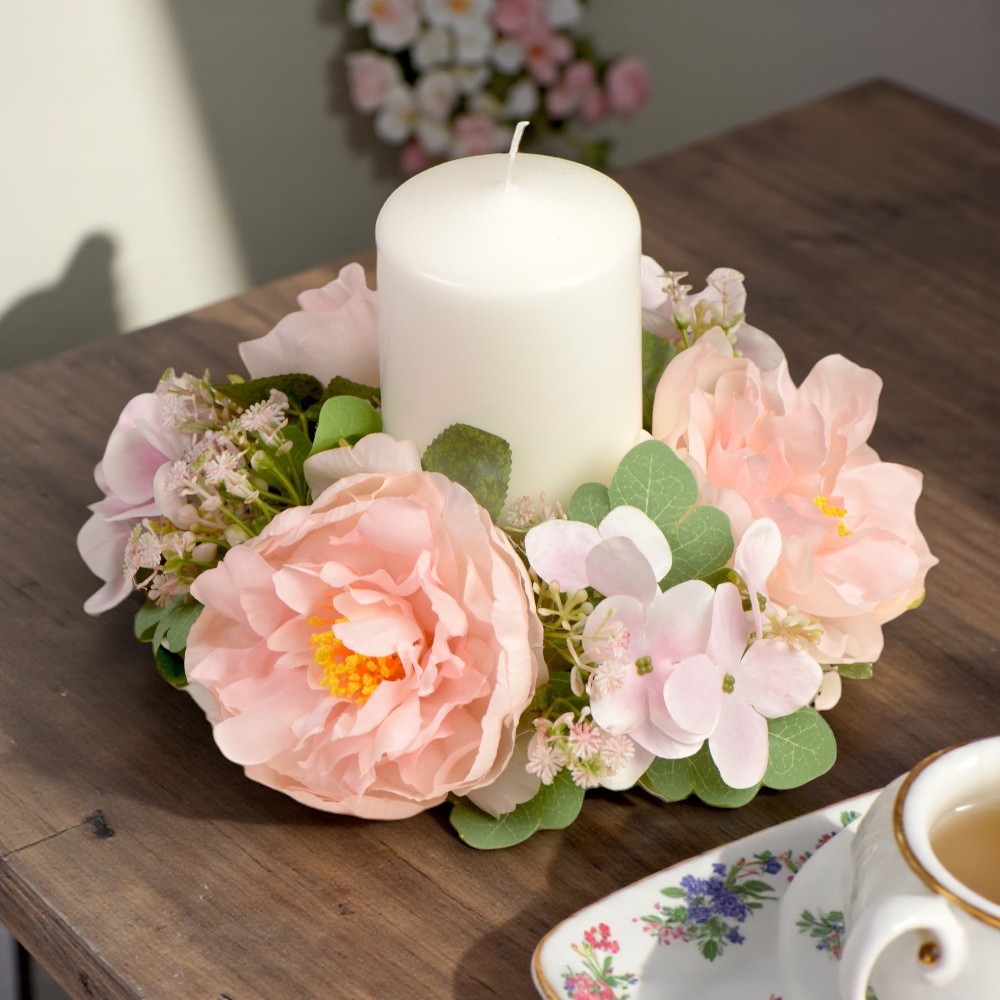 GIROCANDELA PEONIA D25 ROSA CHIARO